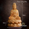 Tượng Bồ Tát Quan Âm, Gỗ Hương Chương (Long Não) Điểm Vàng, Nhiều Kích Thước - ảnh 10