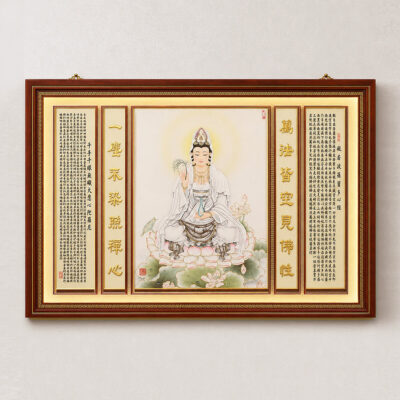 Tranh Điện Quán Âm Tự Tại, KT 154*106 cm