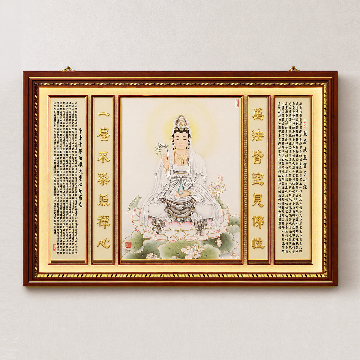 Tranh Điện Quán Âm Tự Tại, KT 154*106 cm