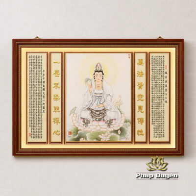 Alternative view of Tranh Điện Quán Âm Tự Tại, KT 154*106 cm