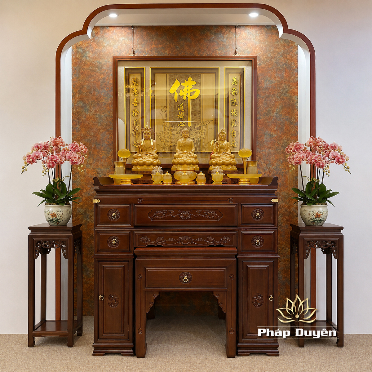 Tranh Điện Phật Đạo Thiền Tâm, Kích Thước 126*106 cm - ảnh 9