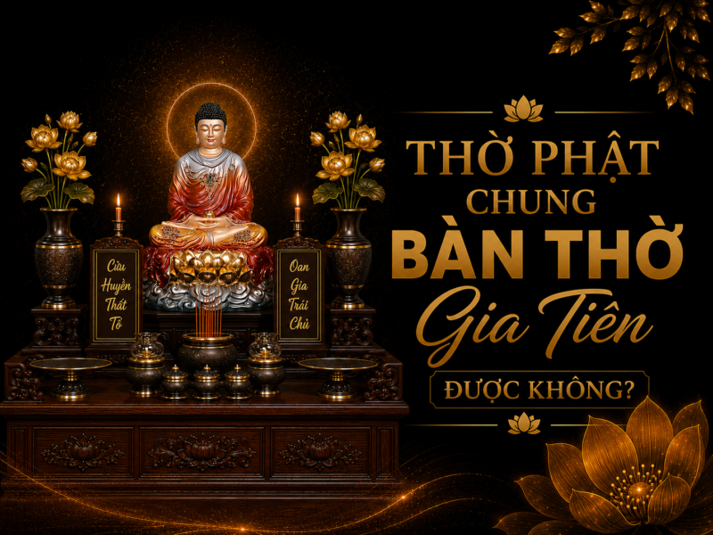 THỜ PHẬT CHUNG VỚI BAN THỜ GIA TIÊN ĐƯỢC KHÔNG - ảnh 1