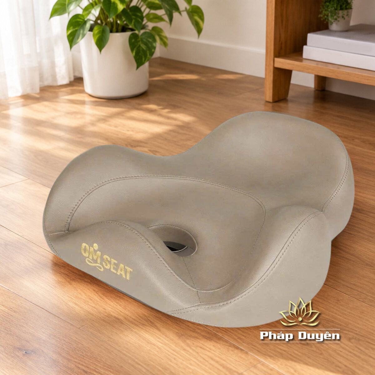 Ghế Ngồi Thiền OM SEAT, Màu Vàng Bò, Vàng Đất, Màu Nâu, Size 59X59X22, 65x64x23, - ảnh 9