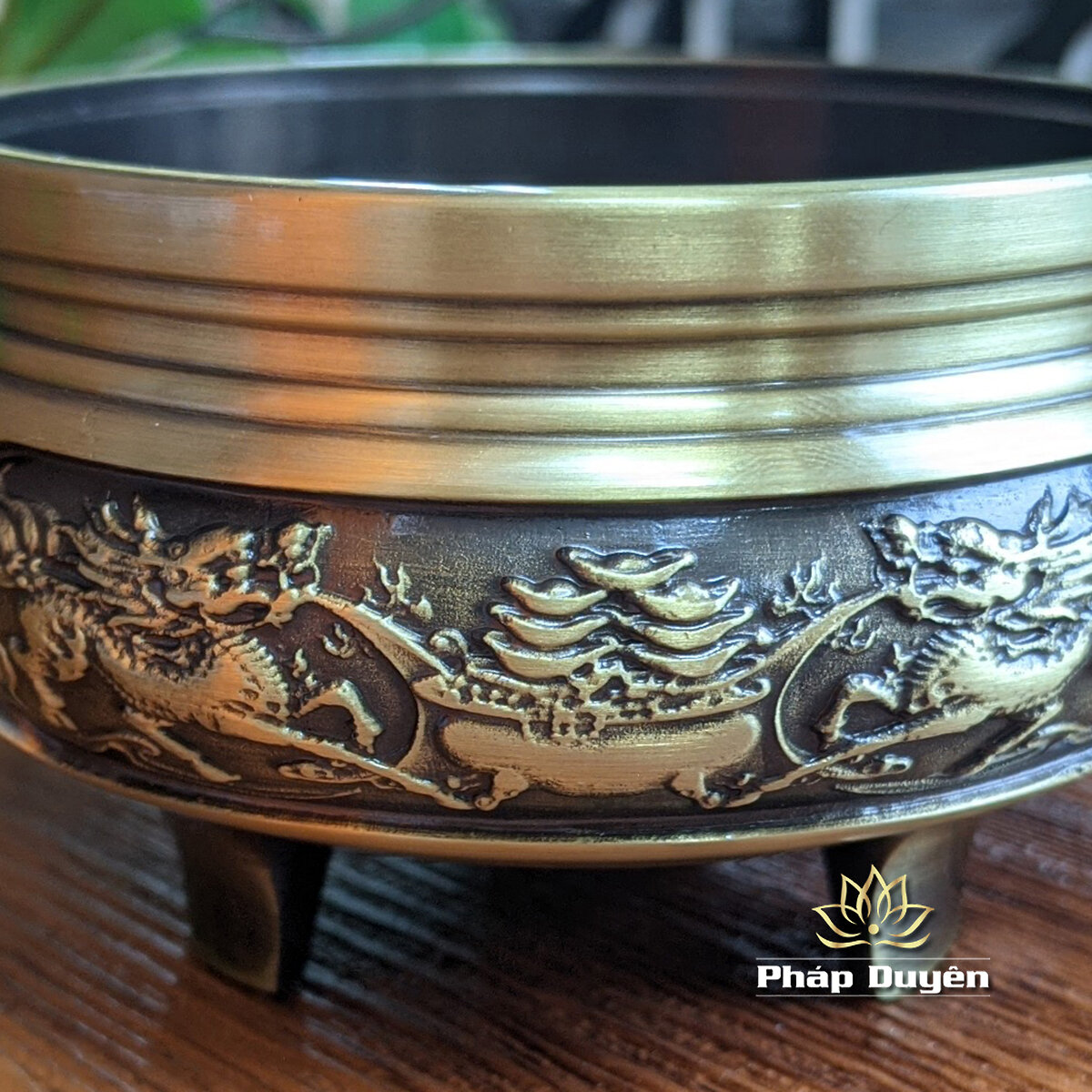 Lư Xông Đồng Khắc Họa Tiết, Chân Cao (Mẫu 123) - ảnh 8