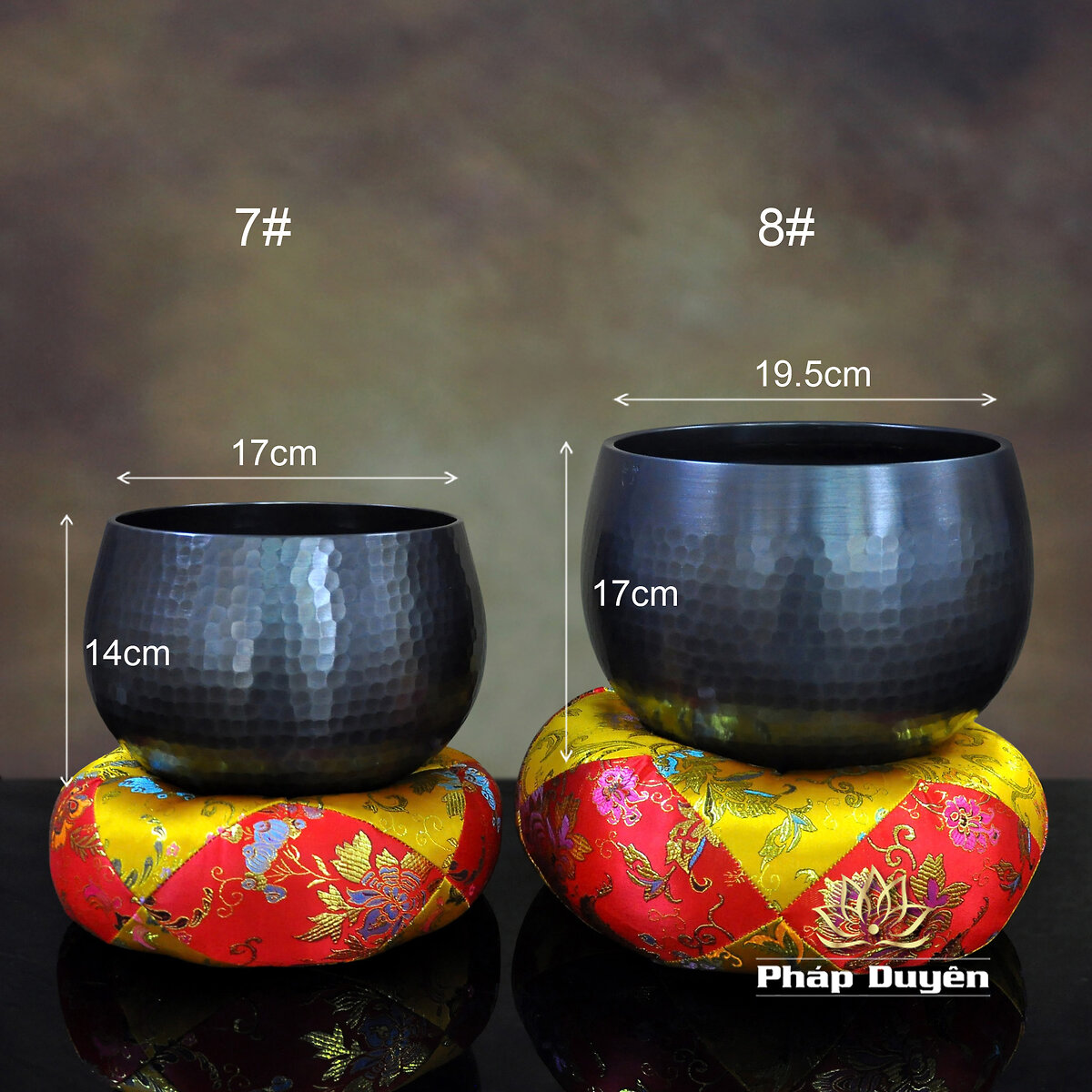 Chuông Đồng Vảy Rồng Sơn Mờ Cao Cấp Hiệp Đại 7 inch, 8.5 inch - ảnh 8