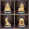 Bộ Tượng Ta Bà Tam Thánh Ngồi Non Nước, Bằng Đồng Dát Vàng, Cao 40 cm - Ảnh 4